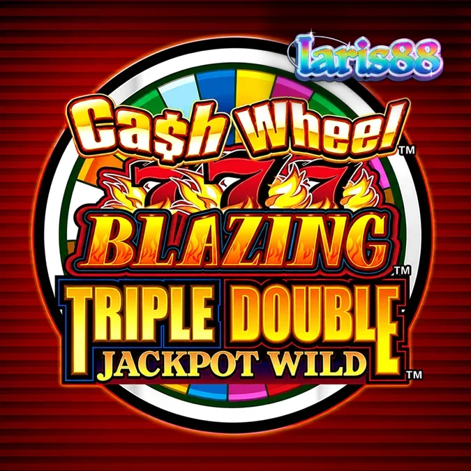 Tampilan visual slot Cash Wheel Blazing 777 dengan nuansa lampu neon kasino klasik