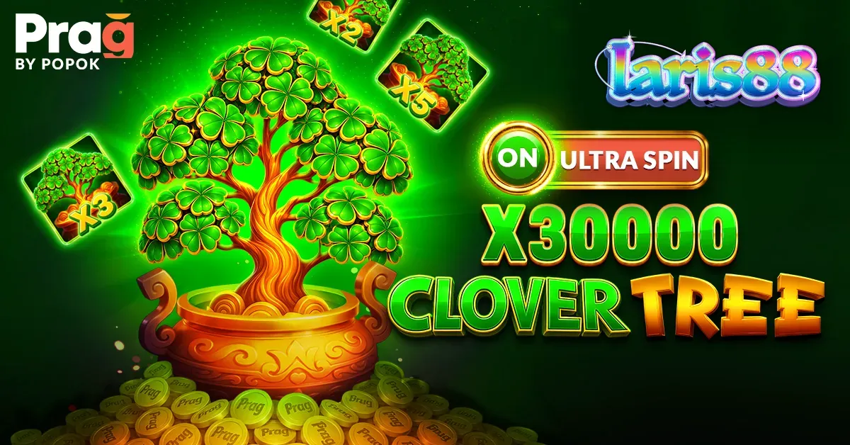 Tampilan visual slot Clover Tree x30000 Prag dengan simbol buah dan semanggi